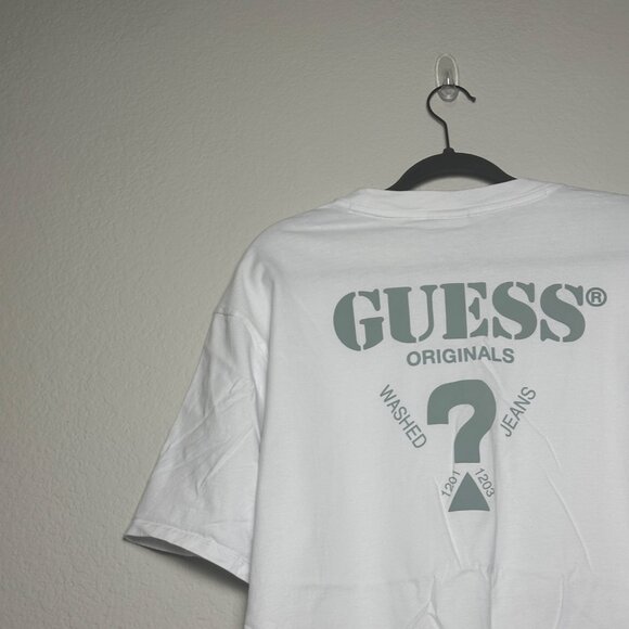 Guess Originals Shirt Men M White Summer Graphic Casual Classic Streetwear - Picture 7 of 16